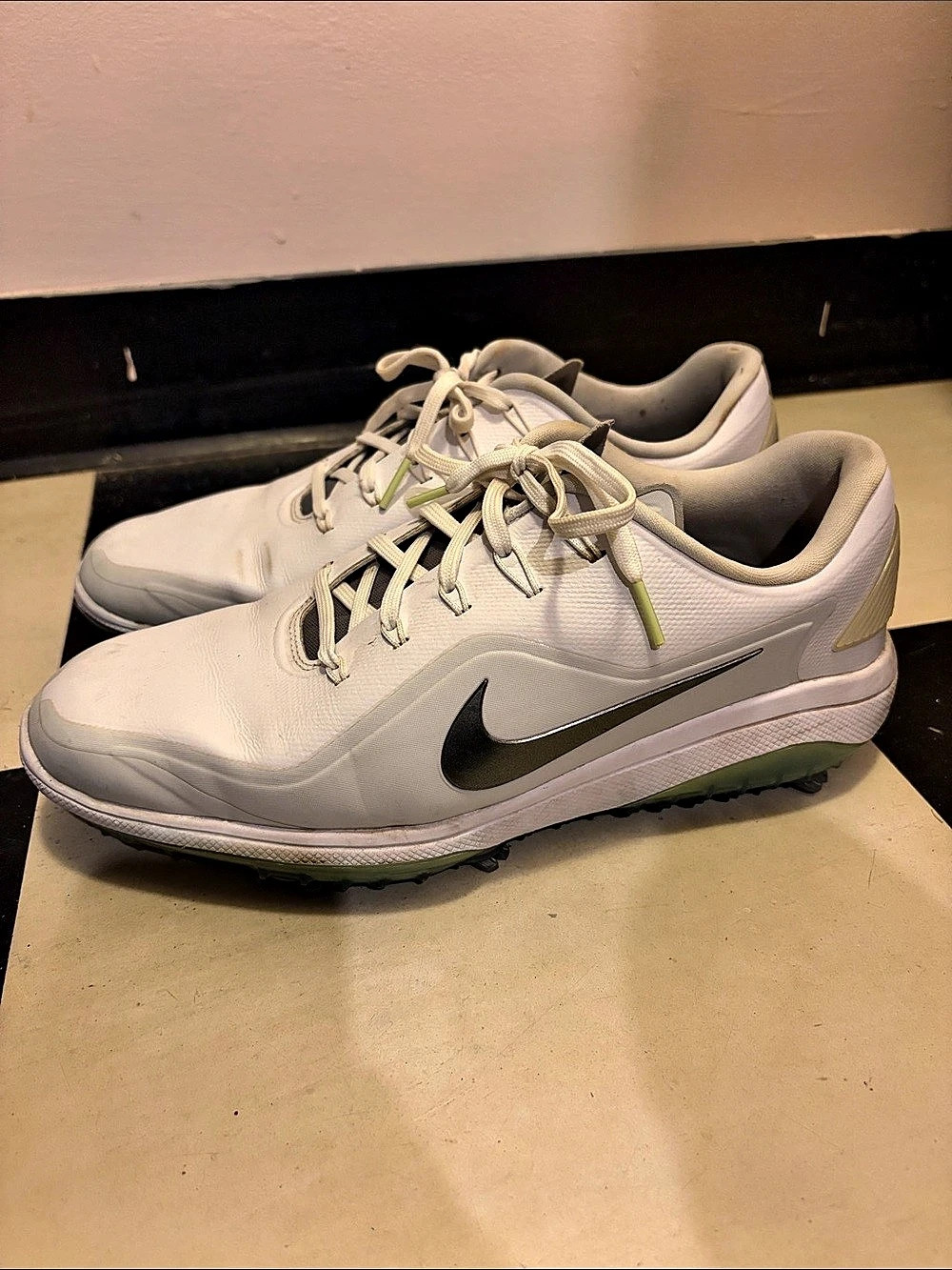 Nike Air Zoom Infinity Tour White & Green Golf Shoes